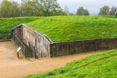Looking into the fort from the earthwork defences