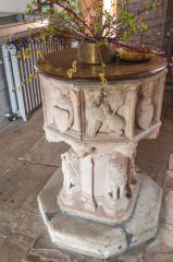 Rendlesham, St Gregory's Church, The 14th century font