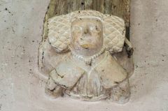 Rendlesham, St Gregory's Church, Medieval corbel head of a woman
