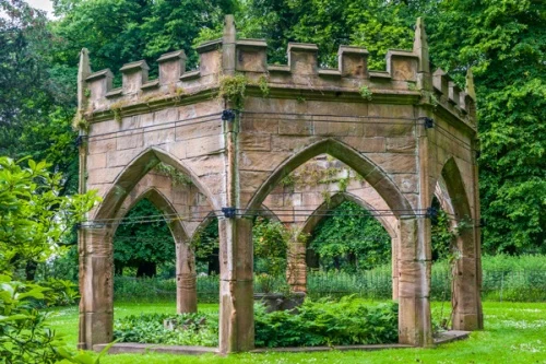 The garden front of Renishaw Hall