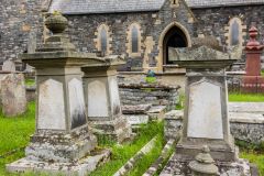 19th-century gravestones in the churchyard