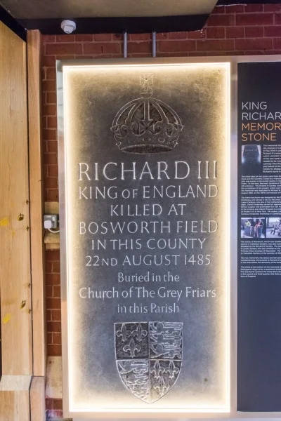 The Richard III Stone, originally in Leicester Cathedral