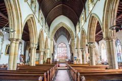 Looking east down the nave