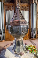 The superb medieval marble font