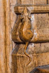 Much of the furniture is by the 'Mouseman' Thompson studio