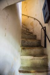 Stairs to the parvise chamber over the porch