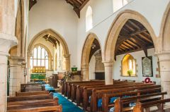 The church interior, looking east