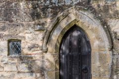 The west door and medieval squint