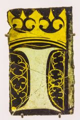 14th-century stained glass fragment