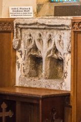 14th-century piscina and credence shelf