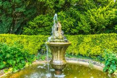 A pretty fountain in Ripley Castle's garden