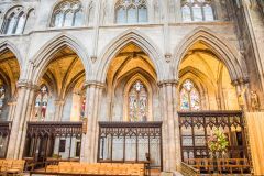 The nave arcade and clerestory