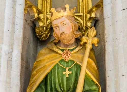 Statue of King Aethelbert on the choir screen