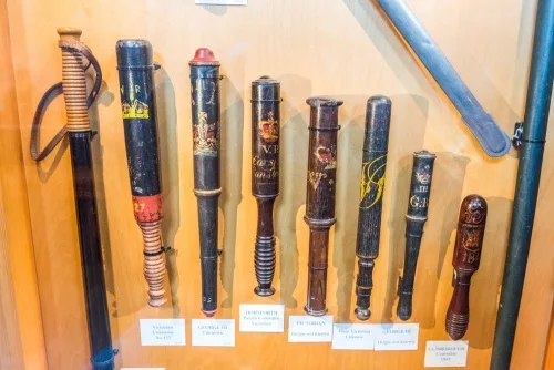 A selection of 19th-century police truncheons