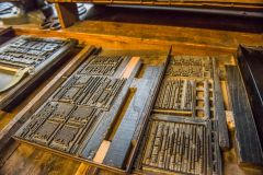 Pages ready to be inked and printed