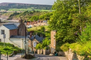 Looking down into the village