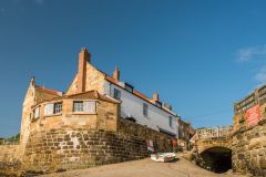 The seawall and boat-launching area