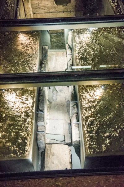 The timber-lined drains