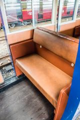 Inside a railway carriage