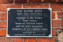 Roper Gate, The information plaque on Roper Gate