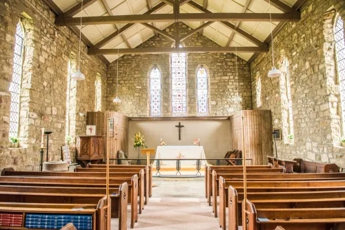Looking east down the nave