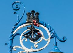 Rothesay town crest on a streetlamp
