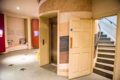 The museum's circular interior