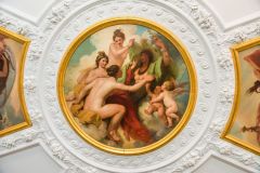 The elegant entrance ceiling decoration