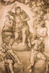 17th-century print of Michelangelo's Sistine Chapel paintings