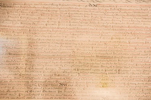 The hospital's royal charter, 1758