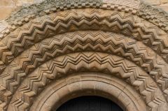 Norman doorway arch carvings