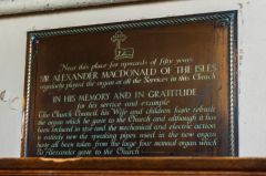 Memorial to Sir Alexander MacDonald of the Isles