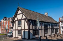The timber-framed maket hall