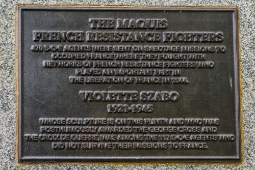 The Maquis and Violette Szabo plaque