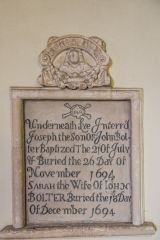 Bolter family memorial, 1694