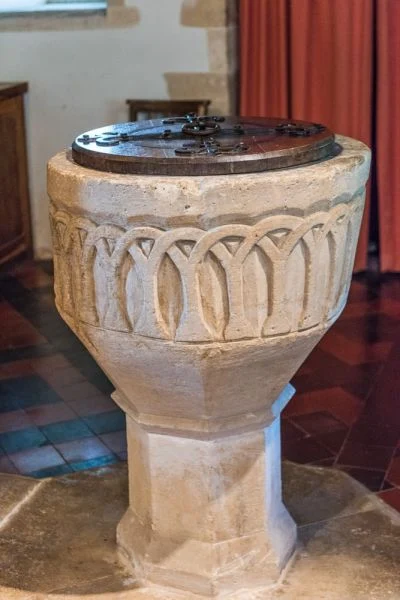 The 12th-century font
