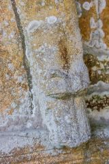 Beast-head drip-stop, North doorway