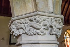 14th century foliage carving on a nave capital