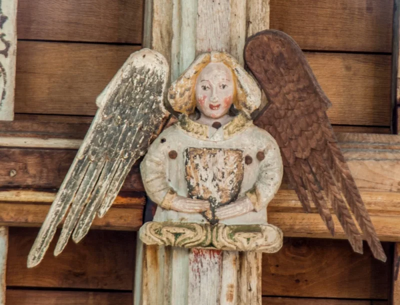 15th century carved angel