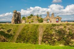 The castle from outside the bailey ditch