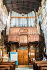 The impressive church organ and west door