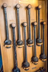 Collection of historic bell clappers