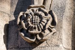 Tudor rose, west doorway