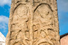 Carved figures on the north cross