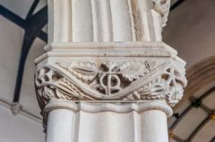 Beautifully carved nave capital