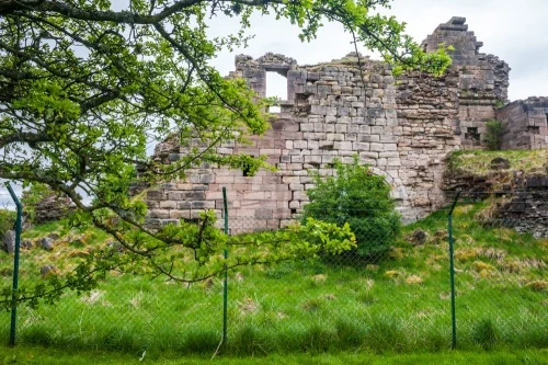 A section of ruined wall