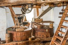 Grinding stones on the second floor