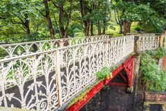 An ornate Victorian pedestrian bridge