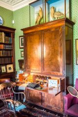 The original 19th-century mahogany press cupboard