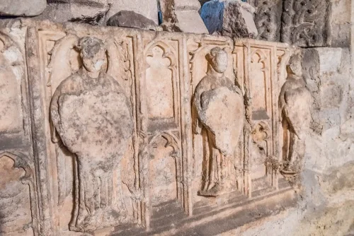 Panel from a late medieval tomb chest